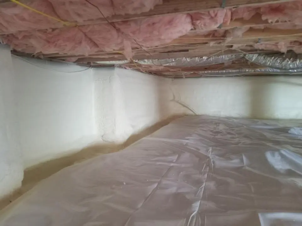 Crawl space encapsulation with closed-cell spray foam for Spray Foam Roofing in Upper Pottsgrove
